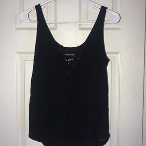 Ribbed tank top - black - Abercrombie - sz S